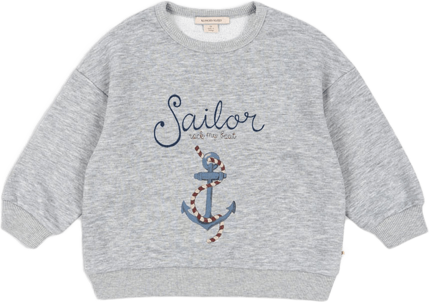 LOU SWEAT SHIRT, från Konges Sløjd, i färgen Grey Melange.