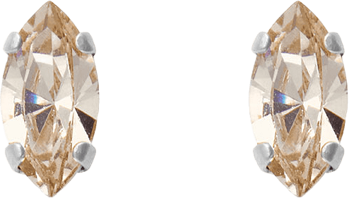 Petite Navette Earrings, från Caroline Svedbom, i färgen Rhodium.