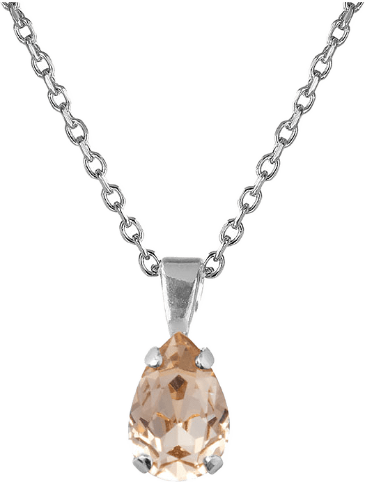 Petite Drop Necklace, från Caroline Svedbom, i färgen Rhodium.