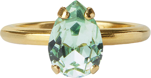 Petite Drop Ring, från Caroline Svedbom, i färgen Gold.