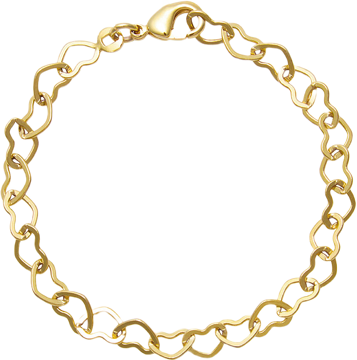 Heart Chain Bracelet, från Caroline Svedbom, i färgen Gold.