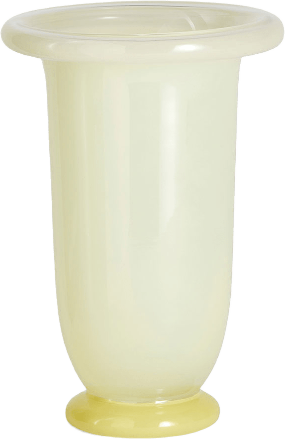 Empire Vase Medium, från HAY, i färgen Lime Yellow With Dark Lime Base.