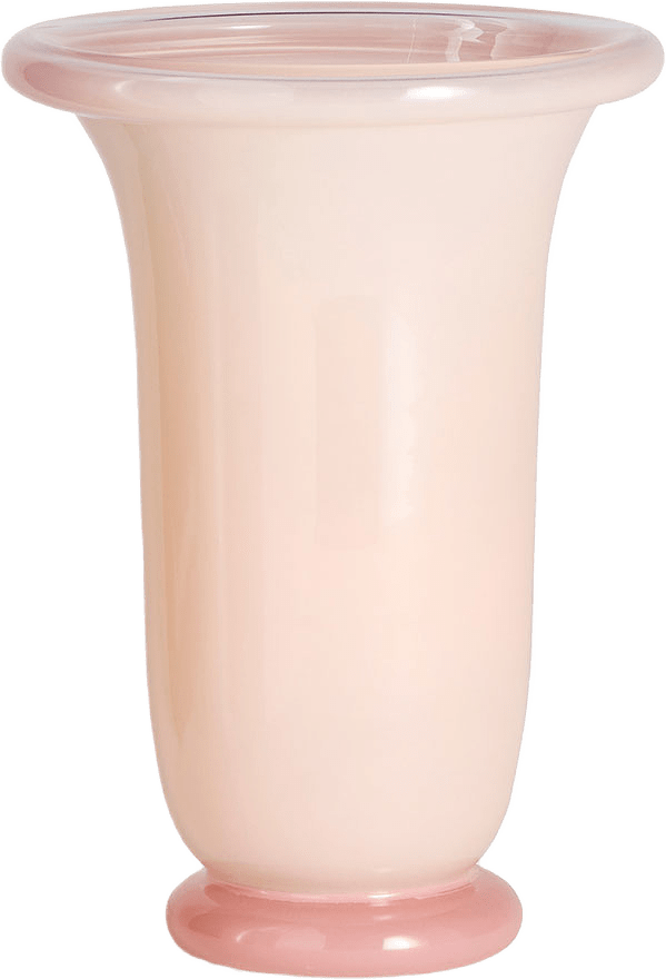 Empire Vase Medium, från HAY, i färgen Light Pink With Pink Base.