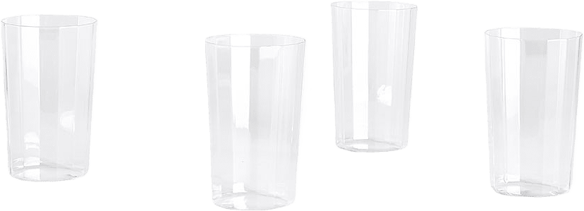Angle Glass Set of 4 Large, från HAY, i färgen Clear.