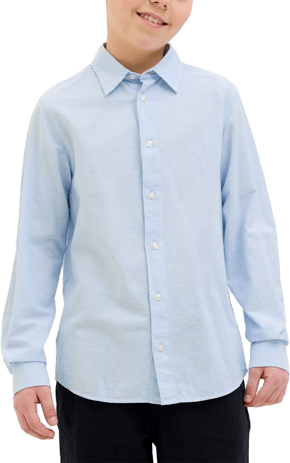 BREEZE Skjorta Linnemix, från Jack & Jones, i färgen Chambray Blue.