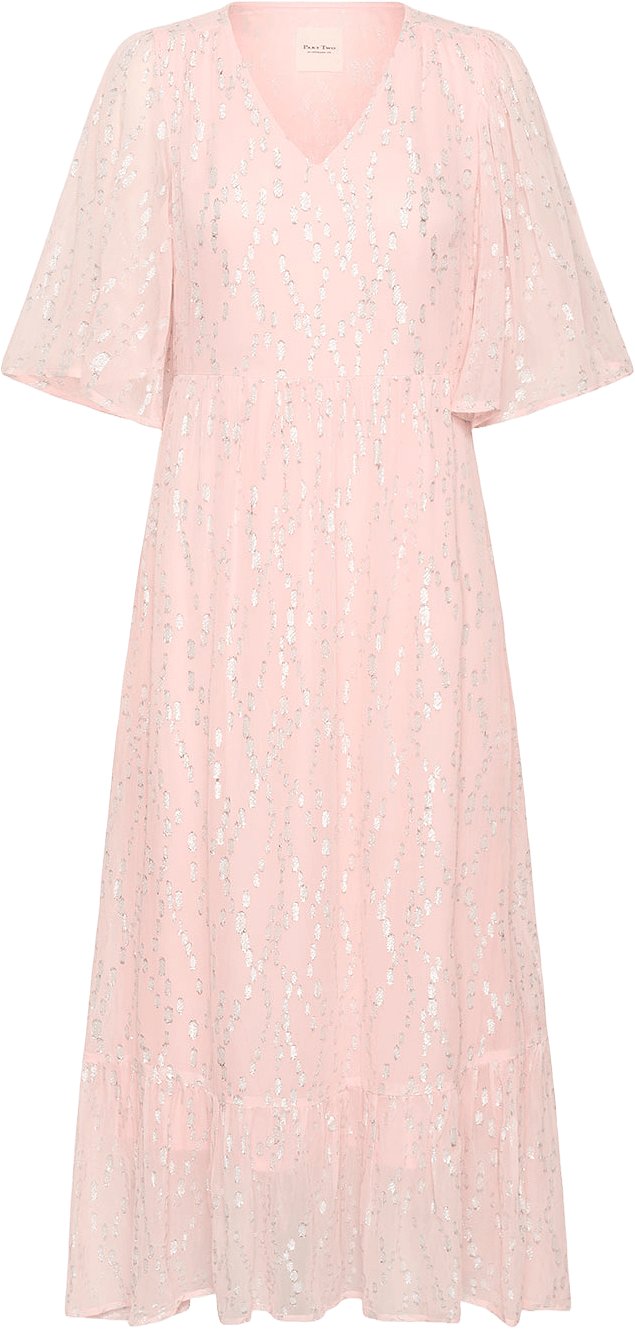 TerjaPW Dress, från Part Two, i färgen Lotus Silver Metallic.