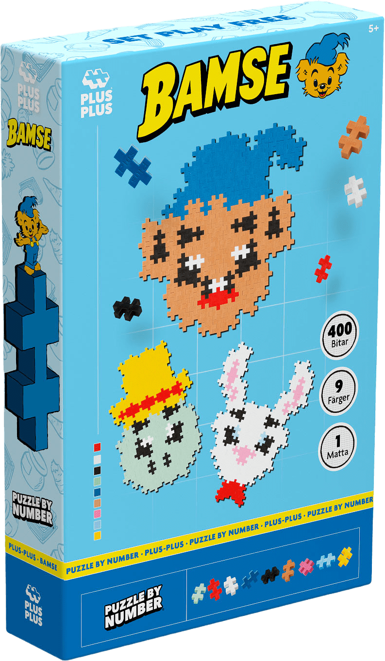 Bamse, Skalman & Lille Skutt 400 pcs, från PLUS PLUS, i färgen Blue.
