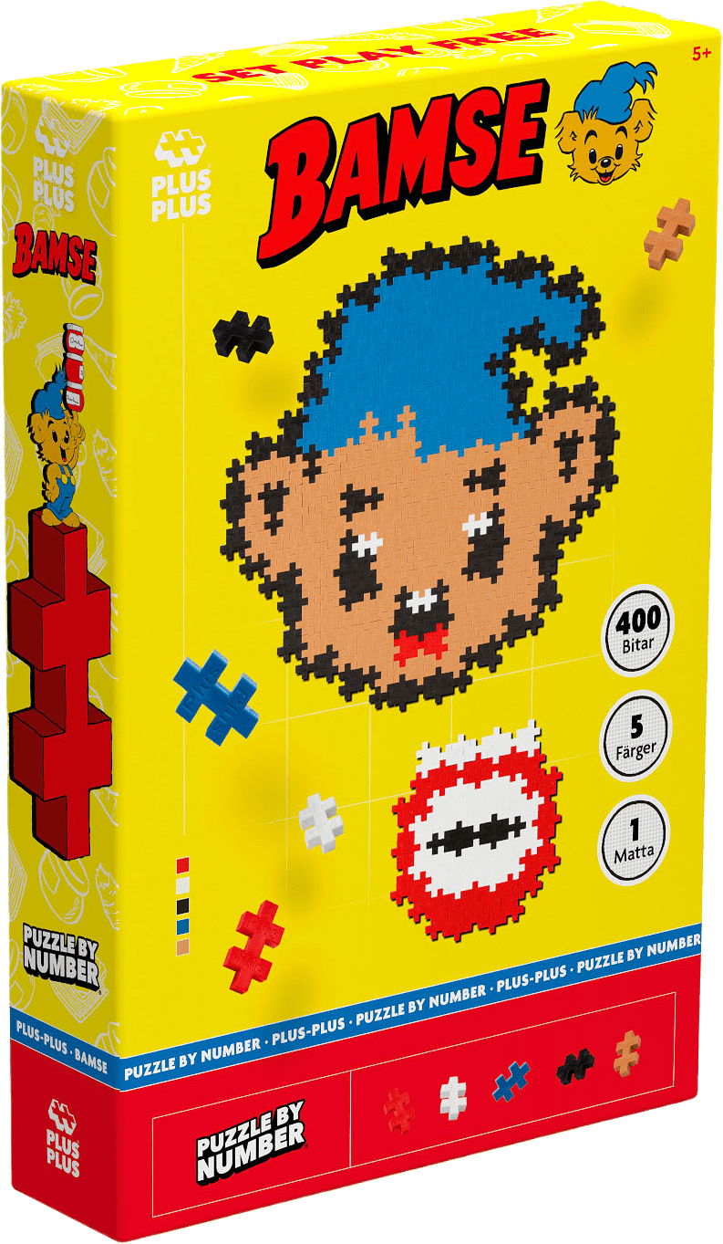 Bamse & Dunderhonung 400 pcs, från PLUS PLUS, i färgen Yellow.