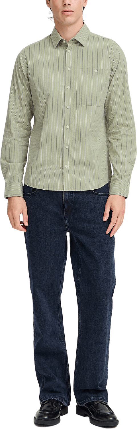 Cffreddi Ls Small Striped Shirt, från Casual Friday, i färgen Tea.