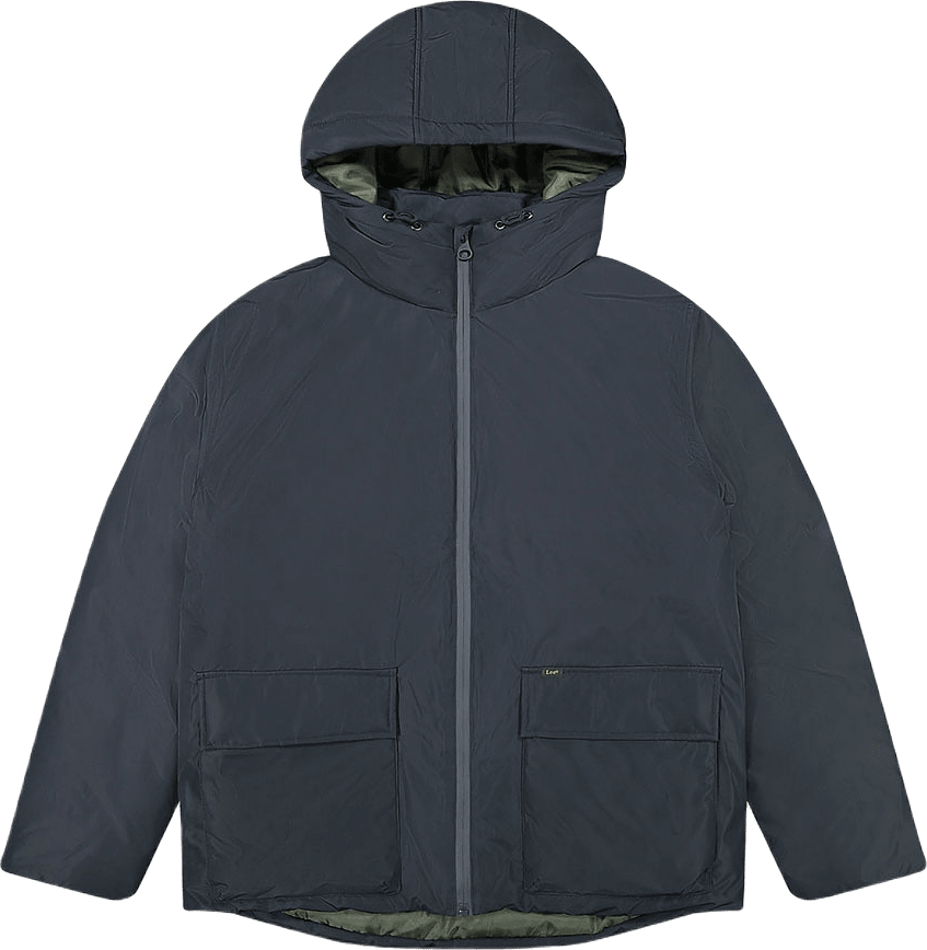 Hooded Short Puffer, från Lee, i färgen Black.