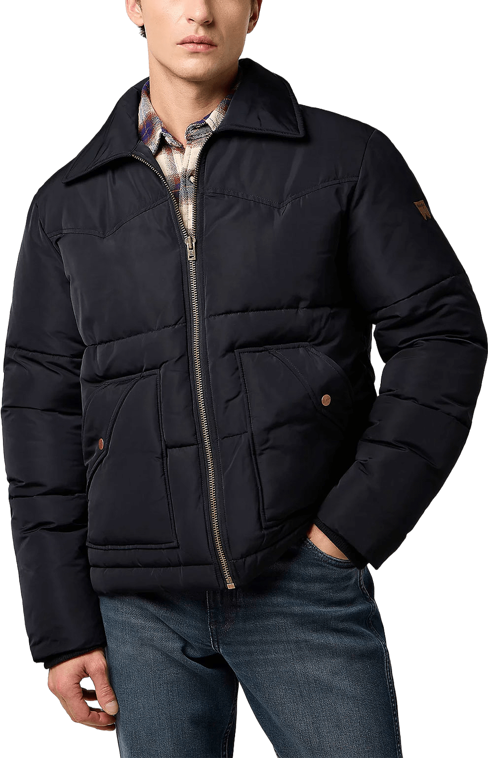 Regular Puffer Jacket, från Wrangler, i färgen Black.