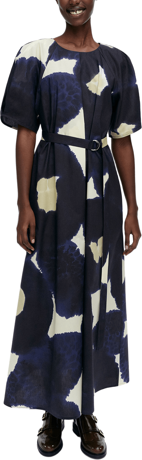 Juhlinta Kehäkukka, från Marimekko, i färgen Dark Blue, Light Yellow.