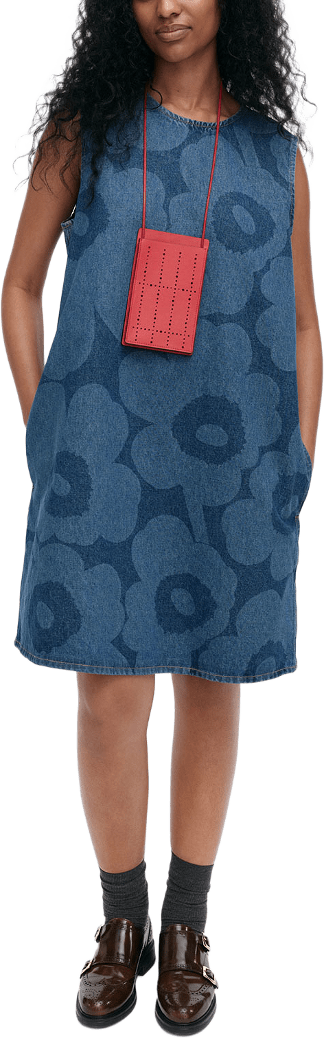 Maridenim Somasti Unikko, från Marimekko, i färgen Mid Indigo.