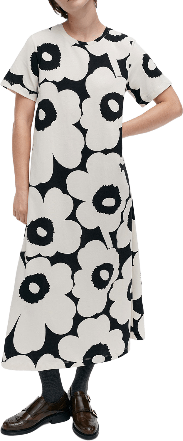 Pisteinen Unikko, från Marimekko, i färgen Off White, Grey.