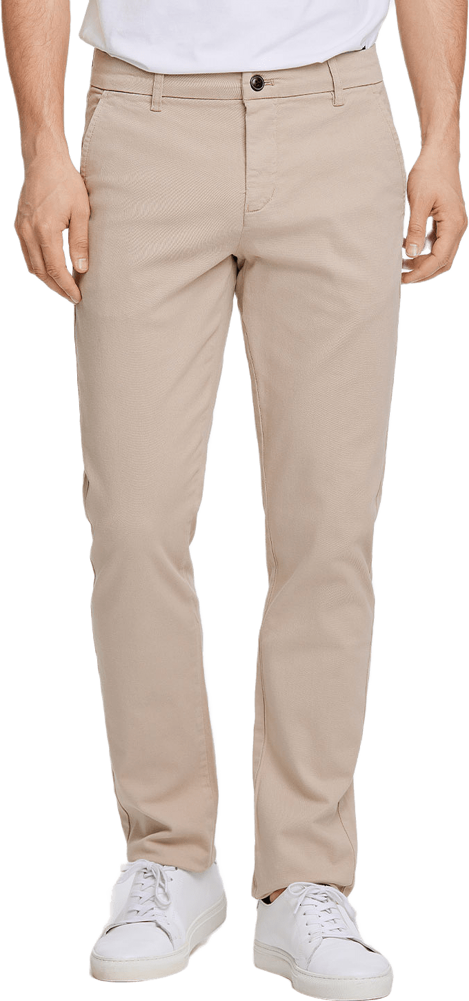 Superflex chino pants, från Lindbergh, i färgen Sand.