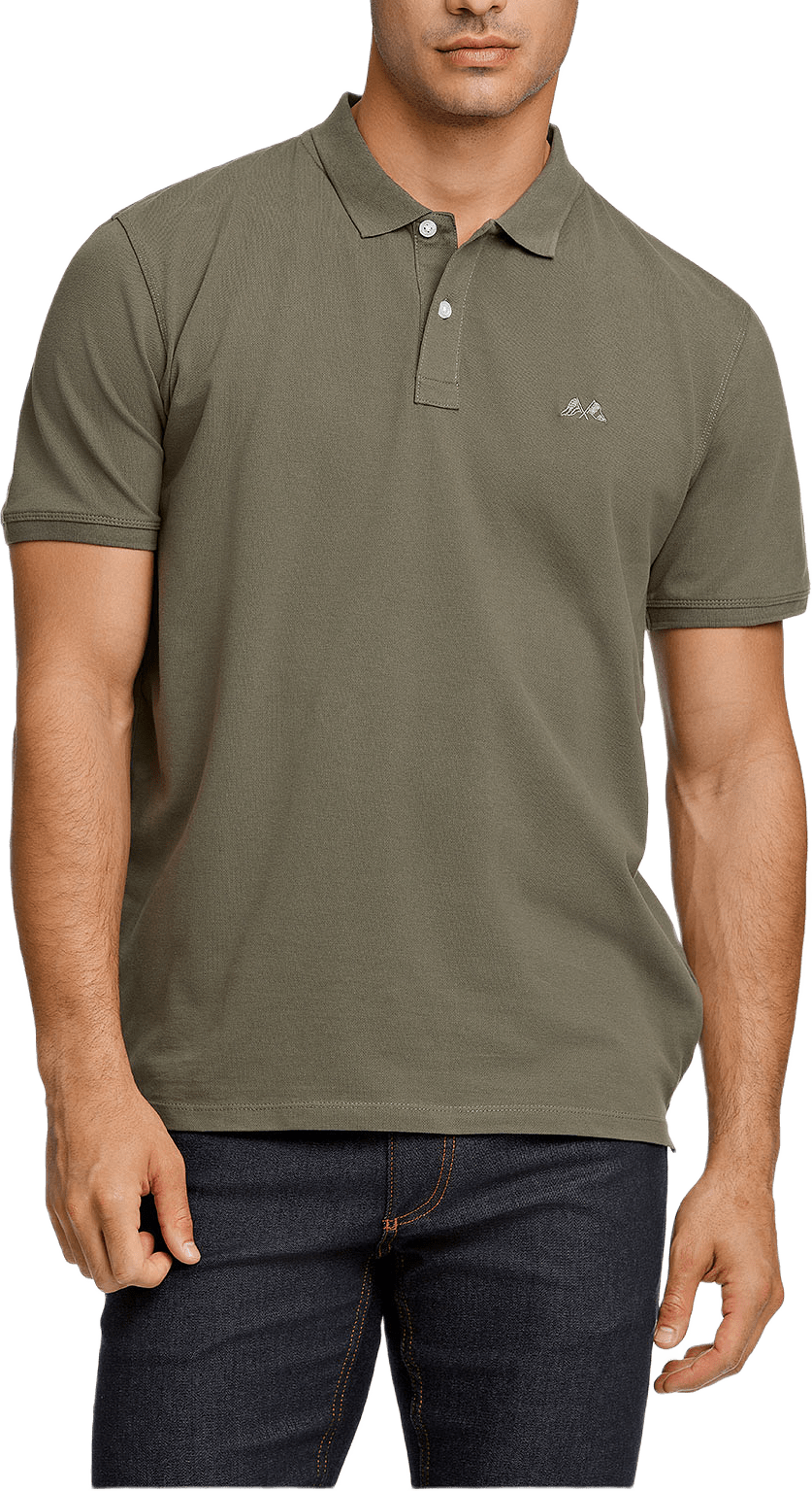 Polo tee S/S, från Lindbergh, i färgen Army 223.