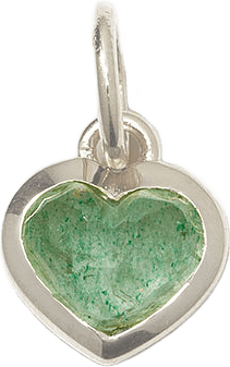 Beloved Heart Pendant Silver Green Aventurin, från Syster P, i färgen Silver.