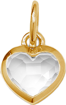 Beloved Heart Pendant Silver Crystal, från Syster P, i färgen Gold.