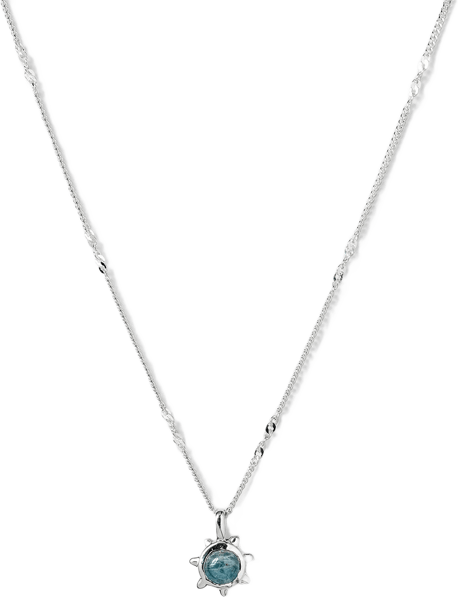 Florentina Necklace Silver Aquamarine, från Syster P, i färgen Silver.