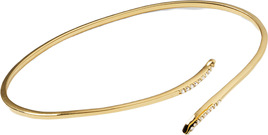 Sparkle Wrap Bangle Gold