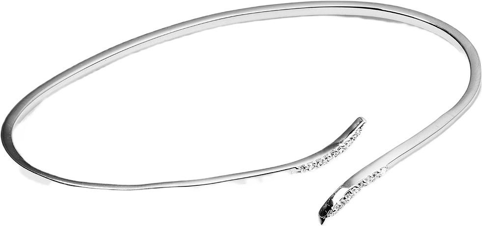 Sparkle Wrap Bangle Silver