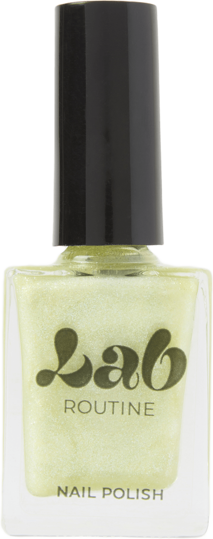 Nagellack, från Lab Routine, i färgen Keylime Sparkle.