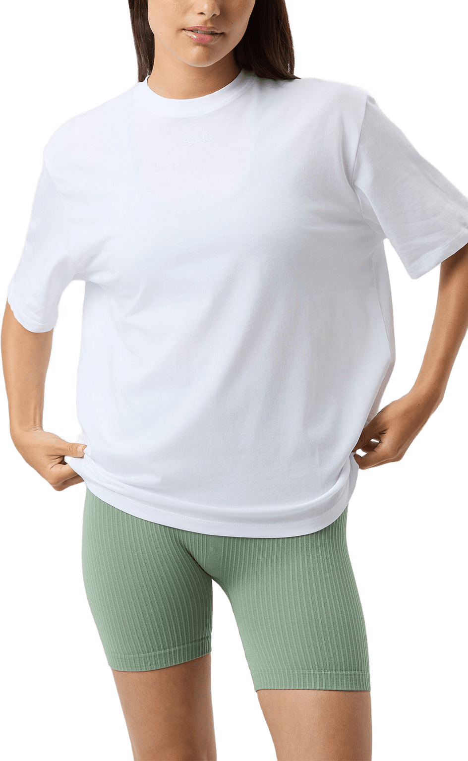 Studio Oversized T-Shirt, från Björn Borg Sport, i färgen Brilliant White.