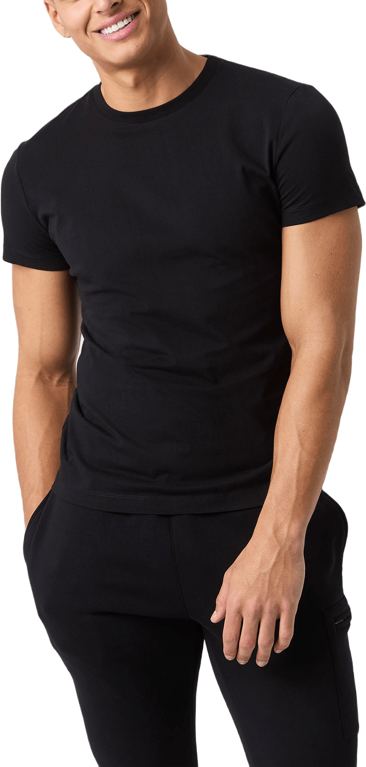 Centre T-Shirt, från Björn Borg, i färgen Black Beauty.