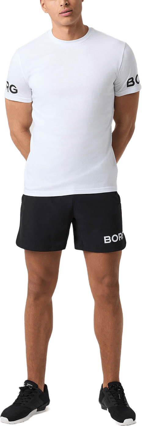 Ace Mesh Panel T-Shirt, från Björn Borg Sport, i färgen Brilliant White.