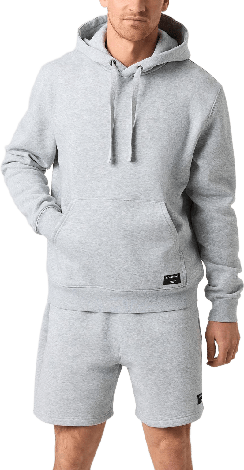 Centre Hoodie, från Björn Borg, i färgen Light Grey Melange.