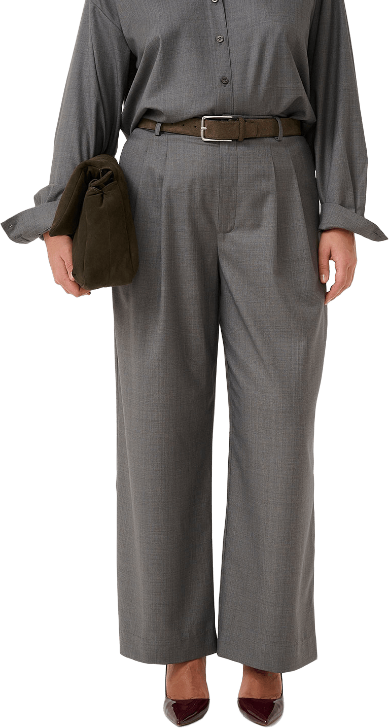 GZeffy Trousers, från Gestuz, i färgen Dark Grey Melange.
