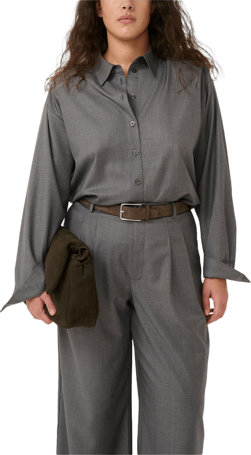 GZeffy Shirt, från Gestuz, i färgen Dark Grey Melange.