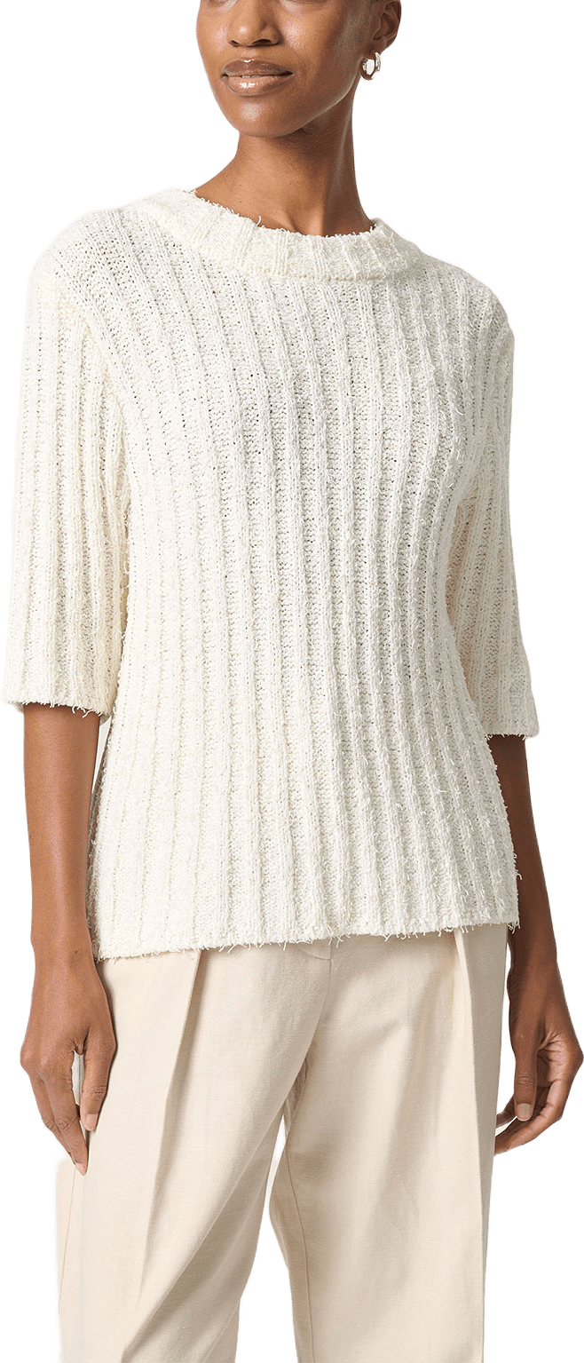 SLAlika Pullover, från Soaked In Luxury, i färgen Broken White.