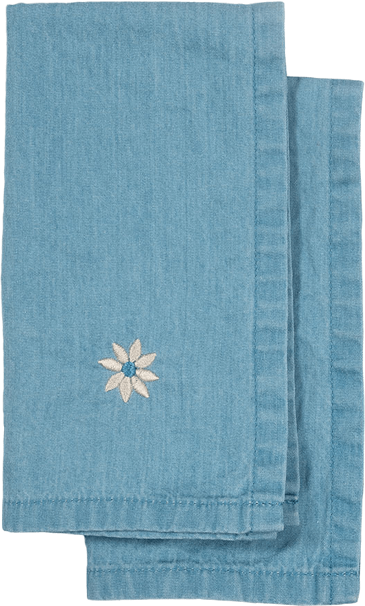 Eden denim kökshandduk, 2-pack, från Sagaform, i färgen Blå.