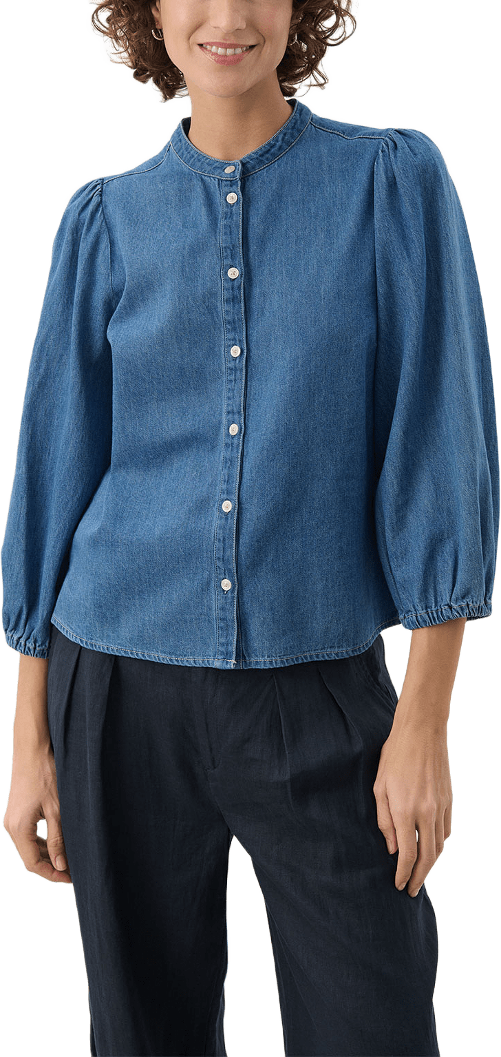 NicoliePW Shirt, från Part Two, i färgen Medium Blue Denim.