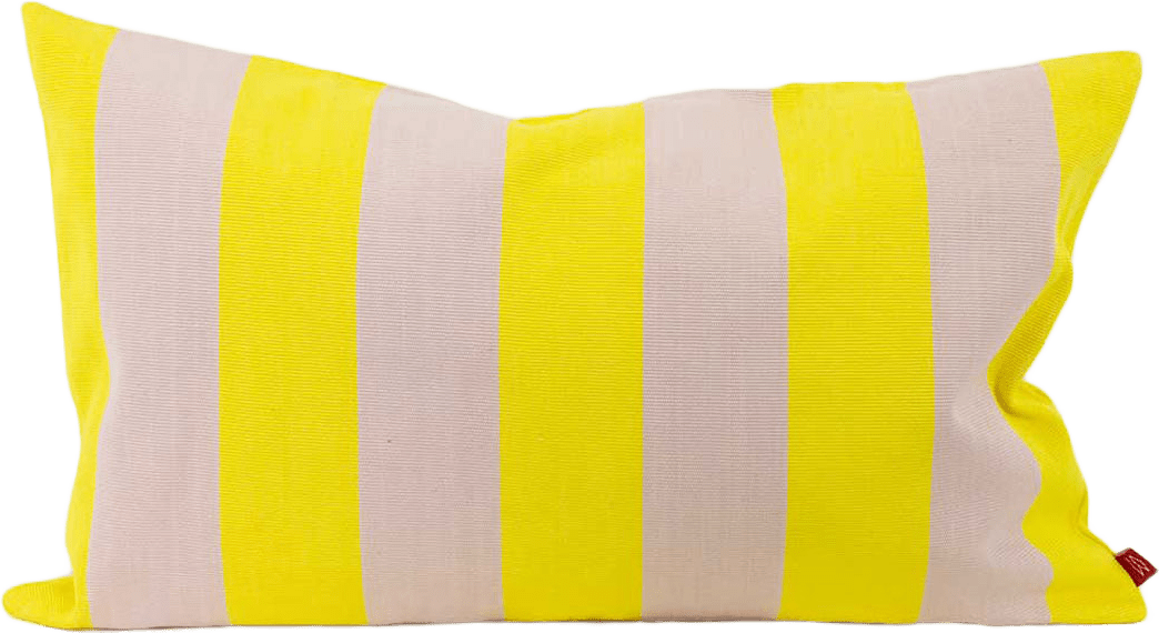 Carla Kuddfodral 30X50 cm, från A World of Craft, i färgen Gul/Ljusrosa.