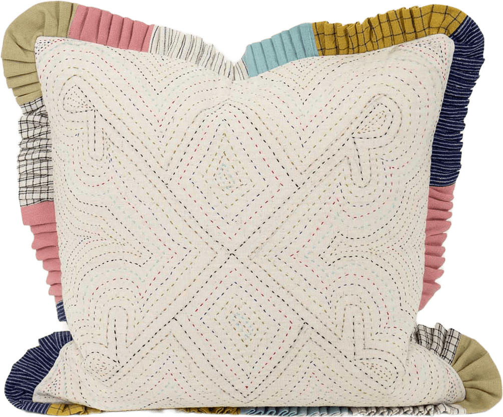 Patch Flounce Kuddfodral 40X40 cm, från A World of Craft, i färgen Multi.