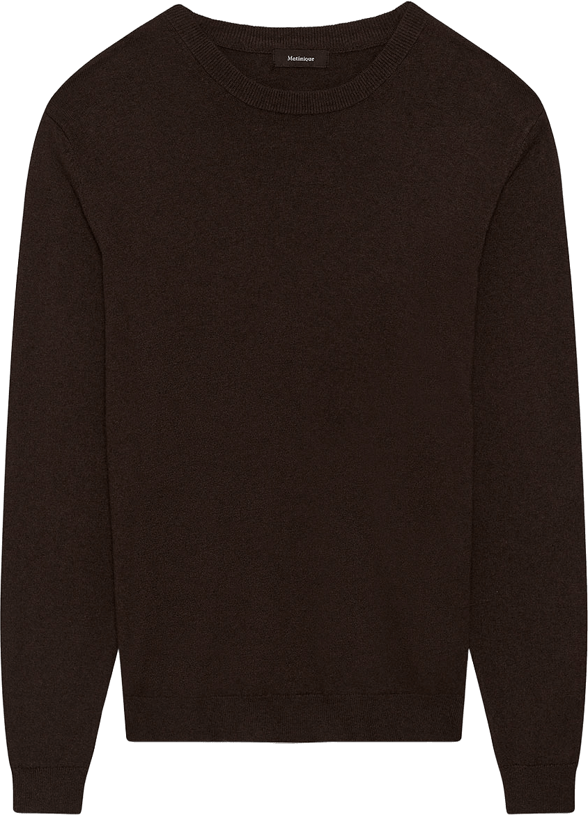 MAHenri Pullover, från Matinique, i färgen Dark Brown Melange.
