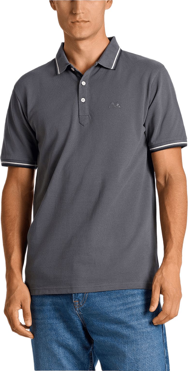 Polo shirt w. zip neck