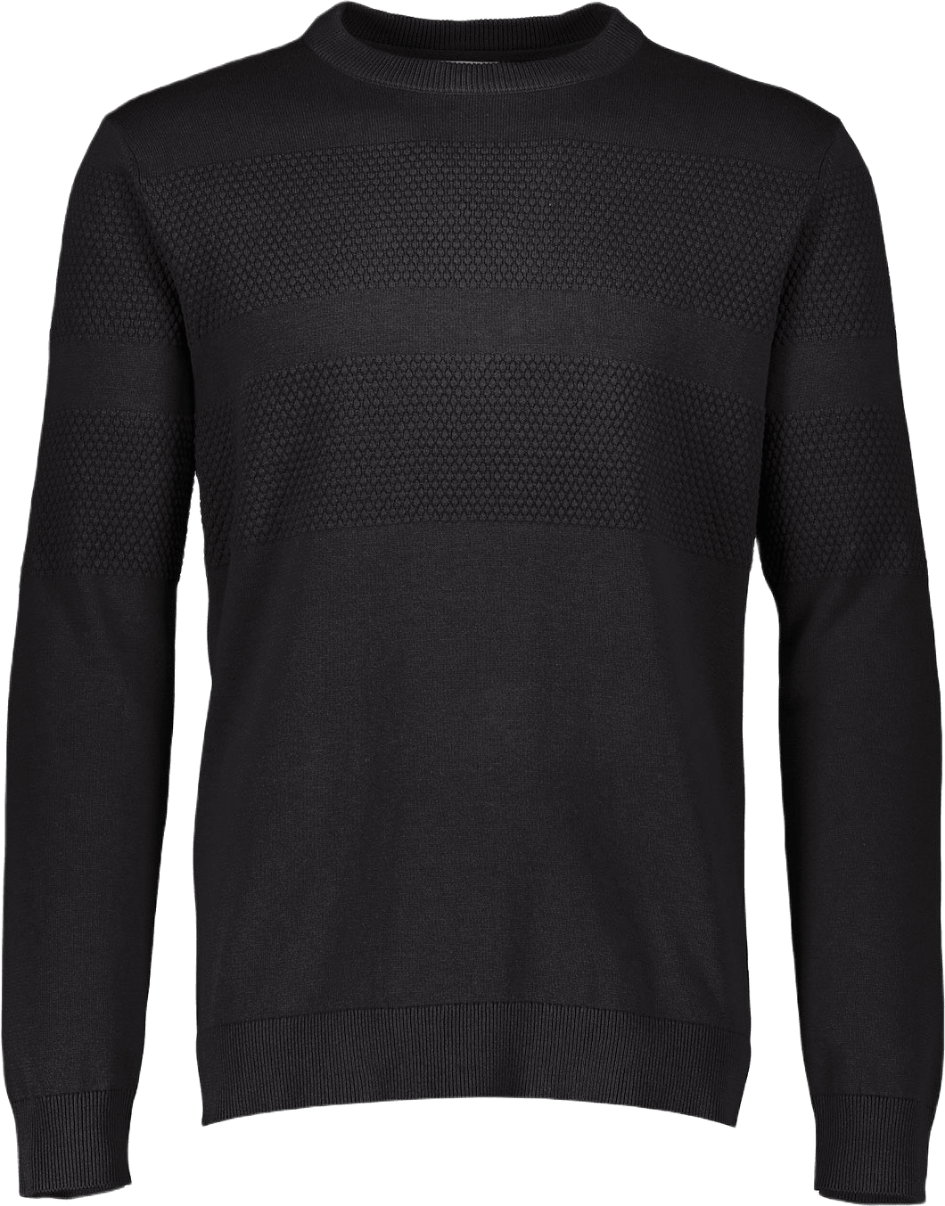 Purl knit o-neck jumper, från Lindbergh, i färgen Black.