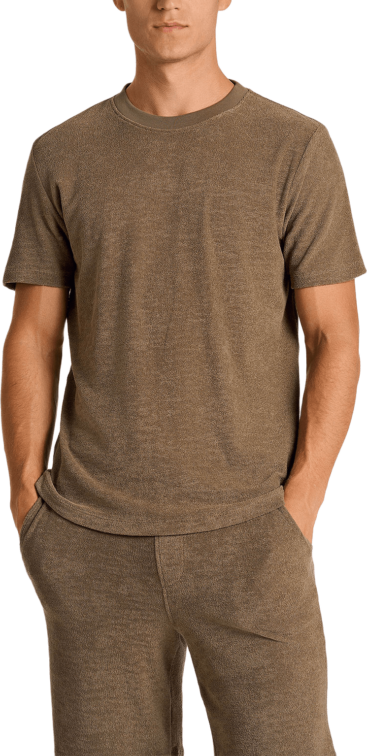 Towel tee S/S, från Lindbergh, i färgen Dk Stone.