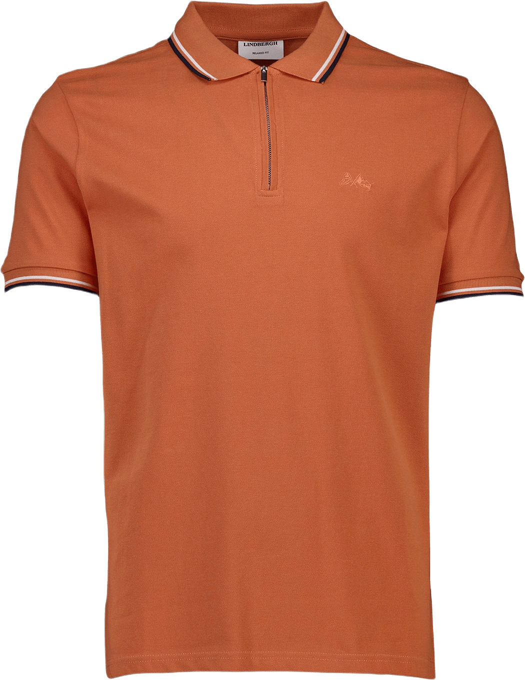 Polo shirt w. zip neck