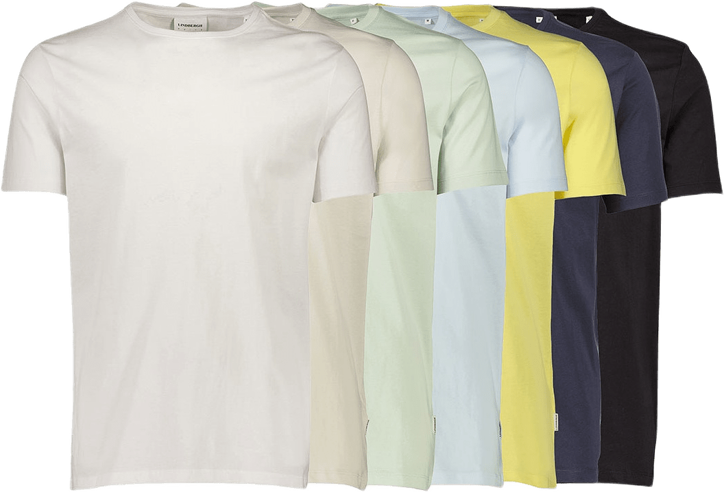 Basic o-neck tee S/S 7 pack, från Lindbergh, i färgen Multi 225.