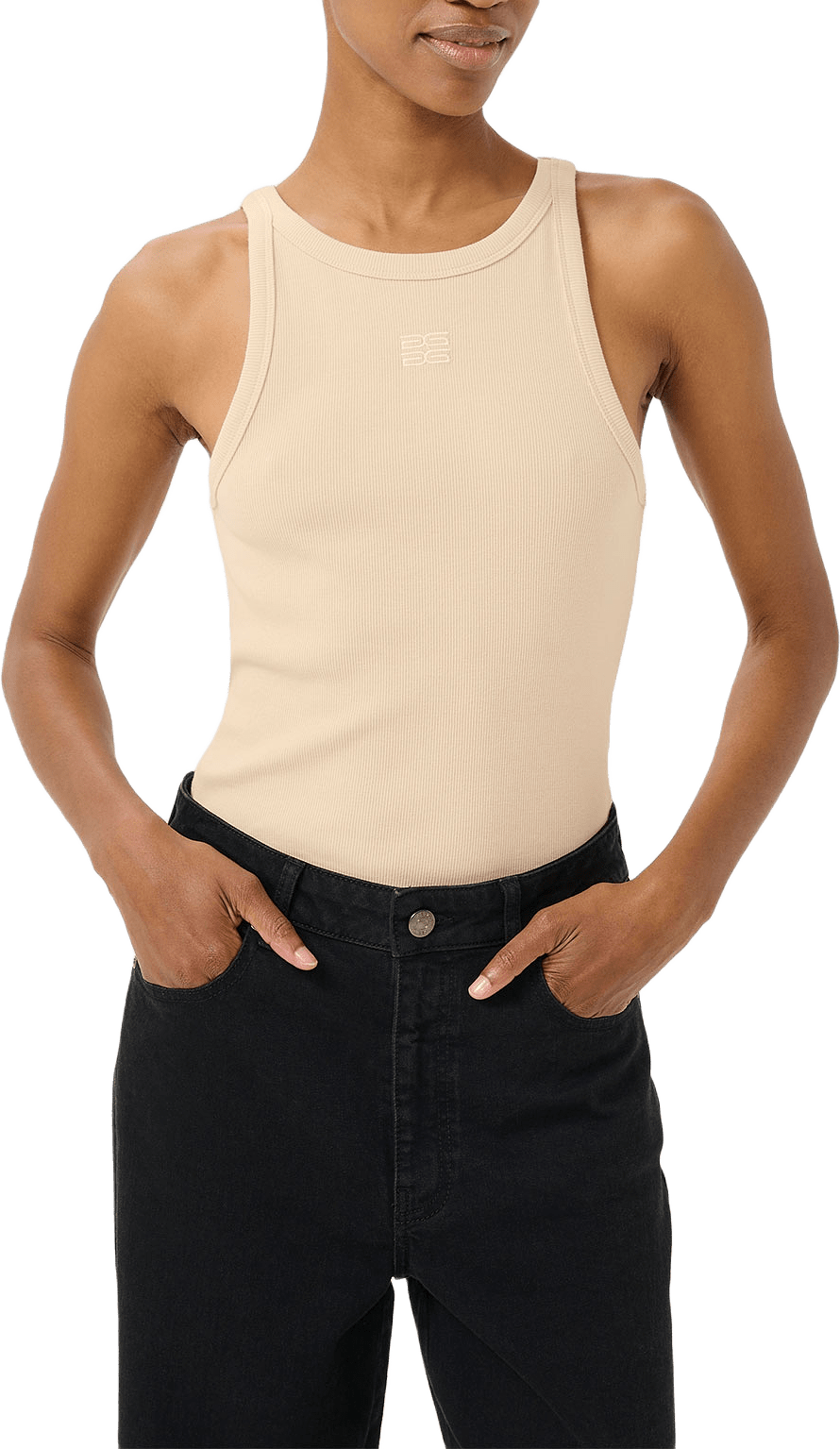 GZdrew Logo Tank 2.0 Top, från Gestuz, i färgen Gz Butter Yellow.