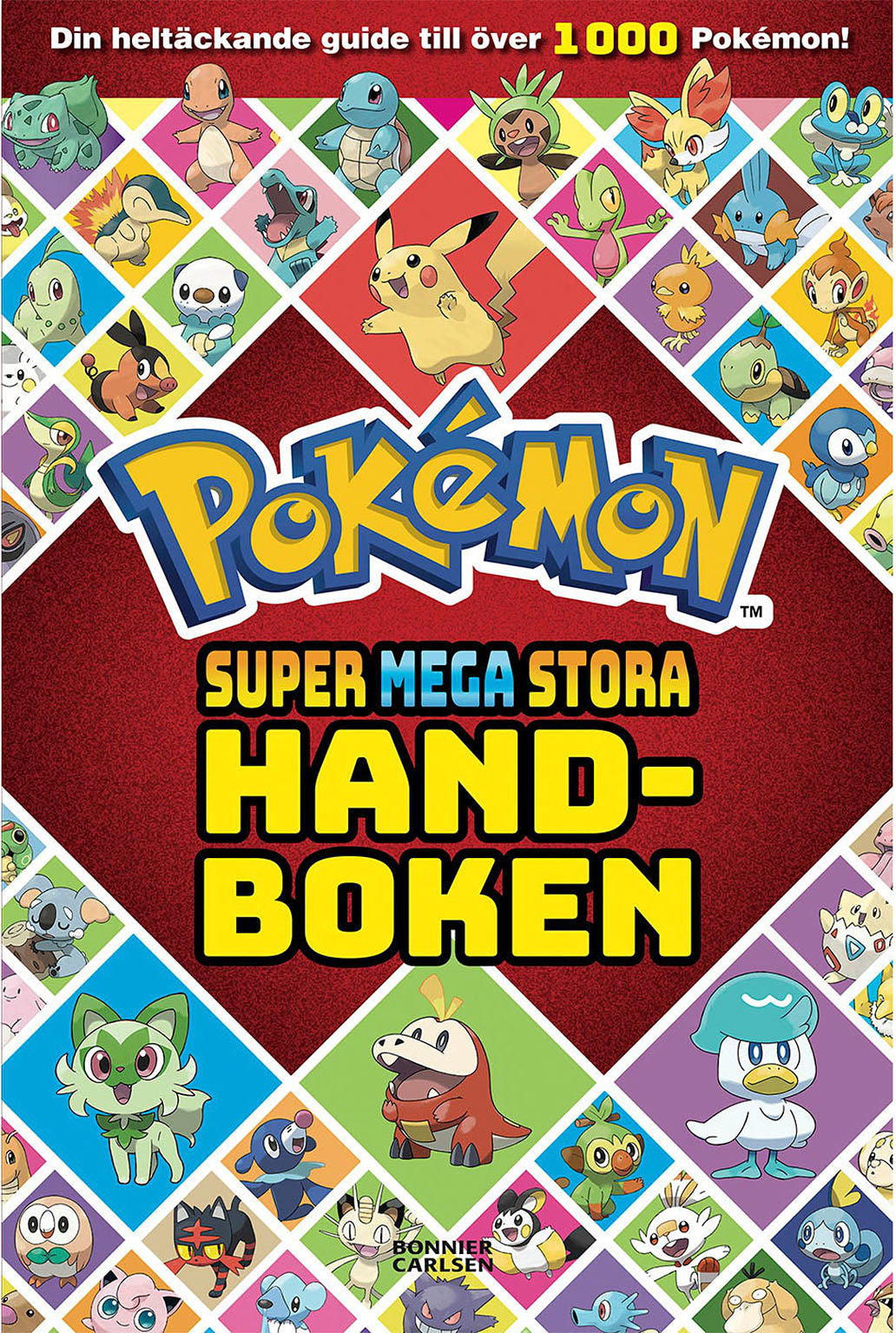 Pokémon: Supermegastora handboken, från Bonnier Carlsen.