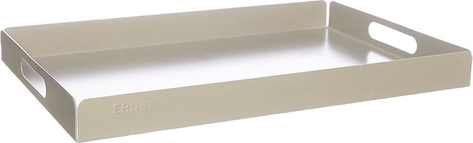 Bricka metall, från ERNST, i färgen Cremevit.