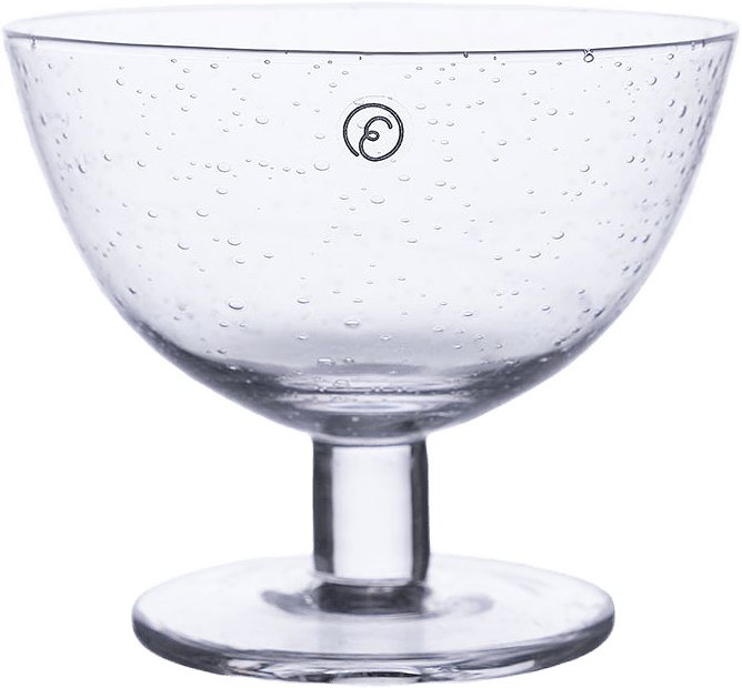 Skål bubbligt glas, från ERNST, i färgen Klar.
