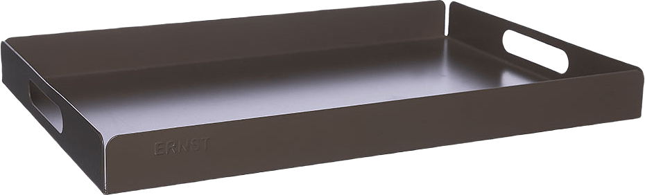 Bricka metall, från ERNST, i färgen Mullvad.