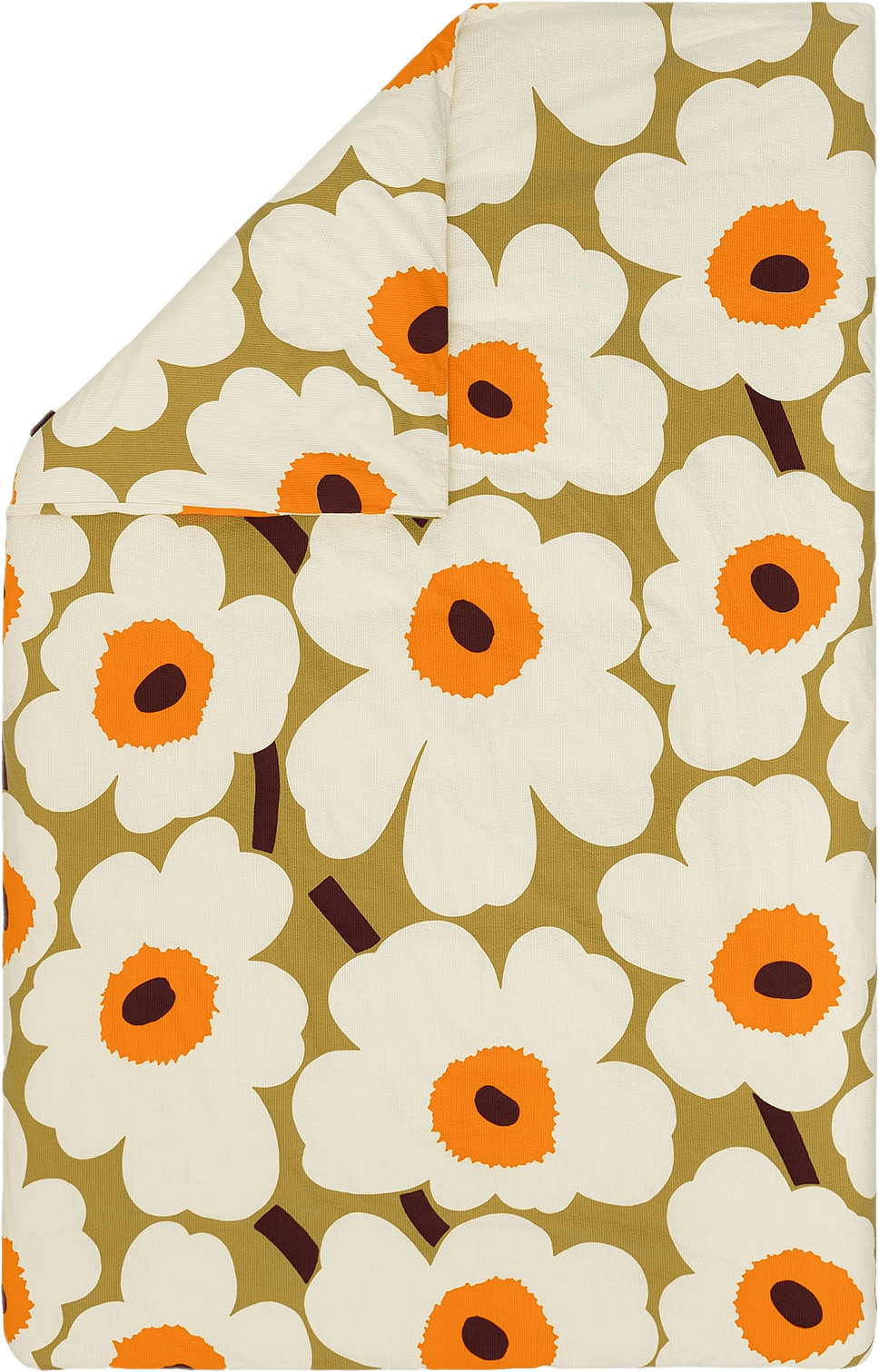 Unikko Dc 150X210, från Marimekko, i färgen Caramell,cream,warm Or.