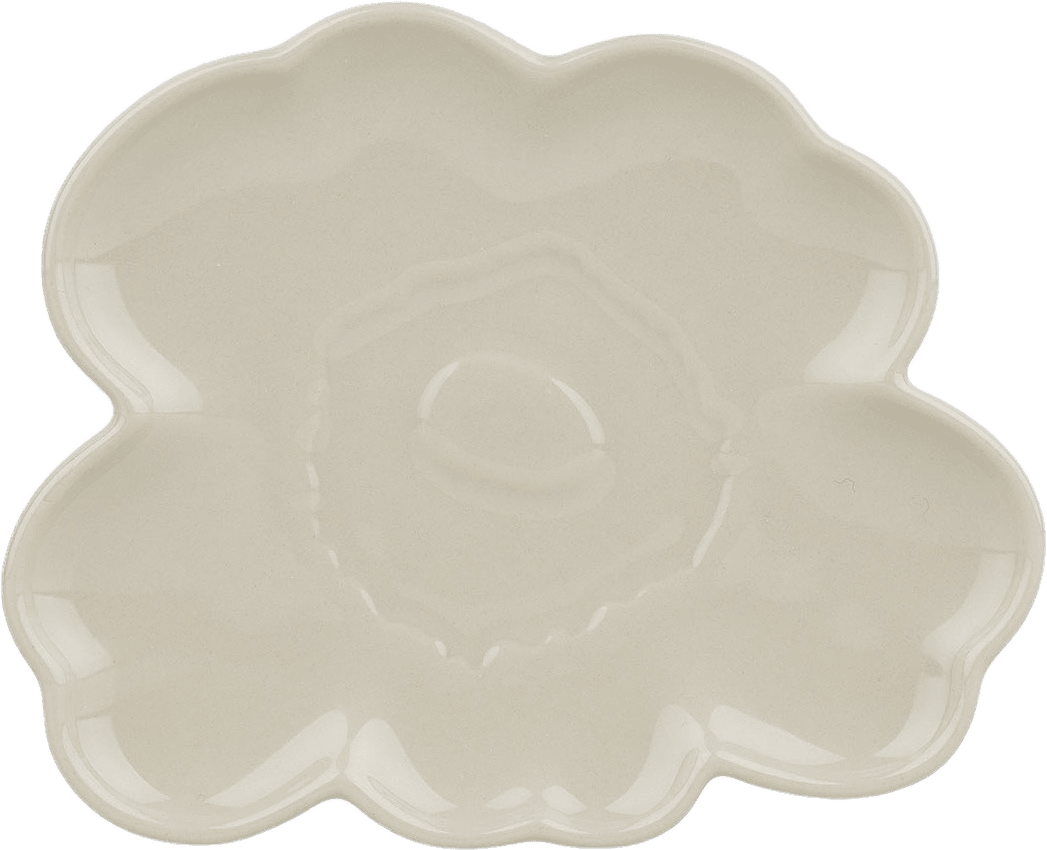 Unikko Shape Plate 19 Cm, från Marimekko, i färgen Stoneware.
